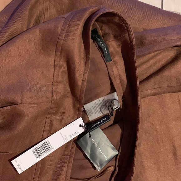 Elie Tahari Linen Blend Wide Leg Pants - Picture 17 of 17